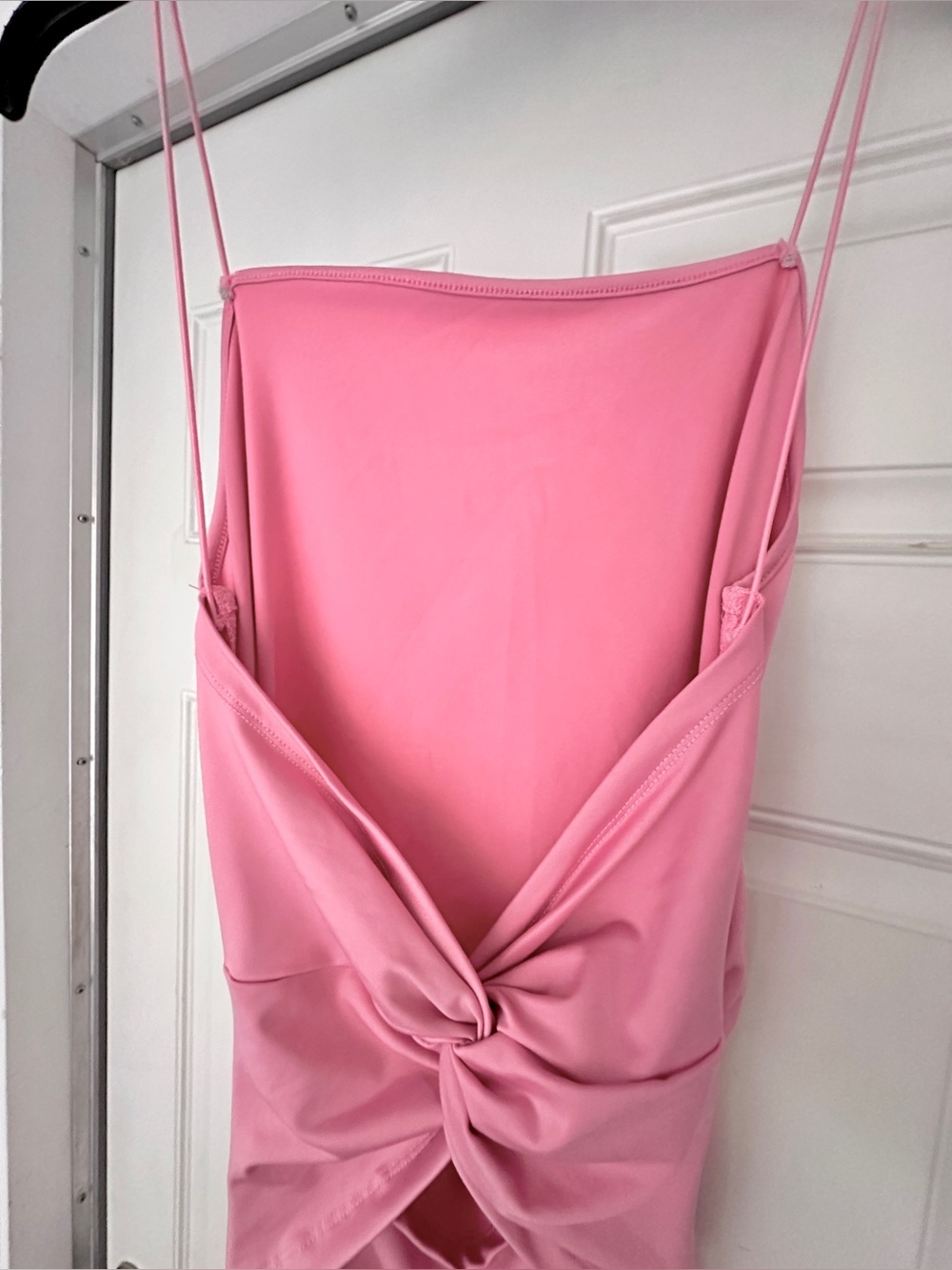 Pink Y2K 2000’s Draped Spaghetti Strap Maxi Dress (Small) - Picture 4 of 4